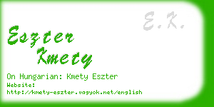 eszter kmety business card